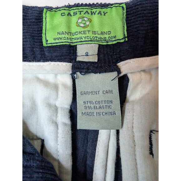 Castaway Nantucket Navy Corduroy Nautical Pattern Pants Child 8 - Picture 7 of 8